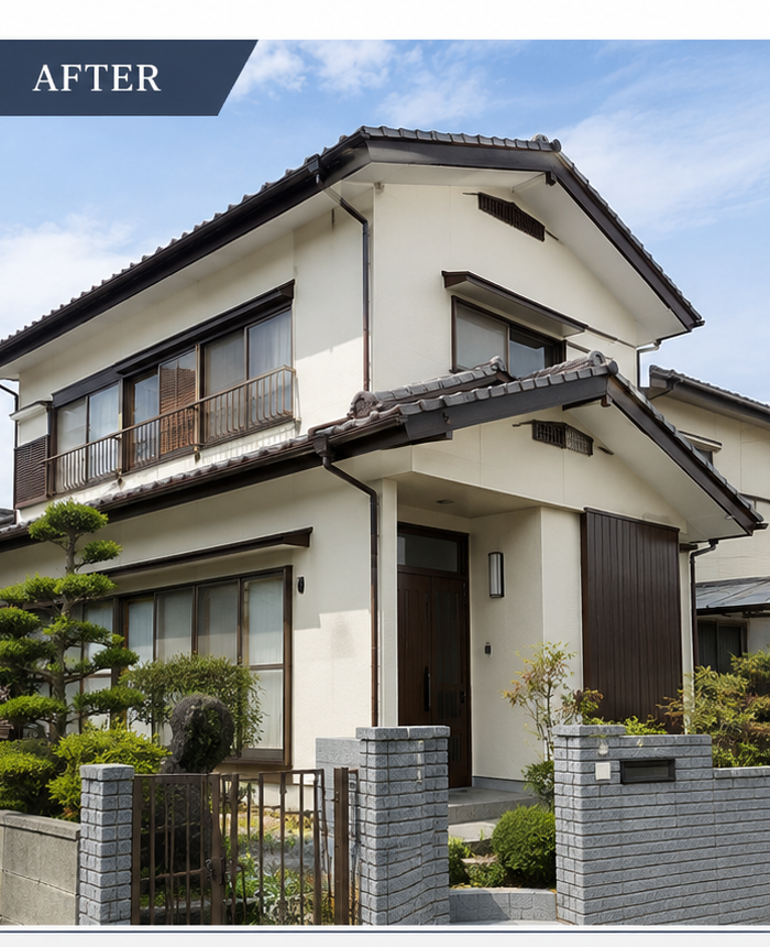 塗り替え後の戸建て住宅