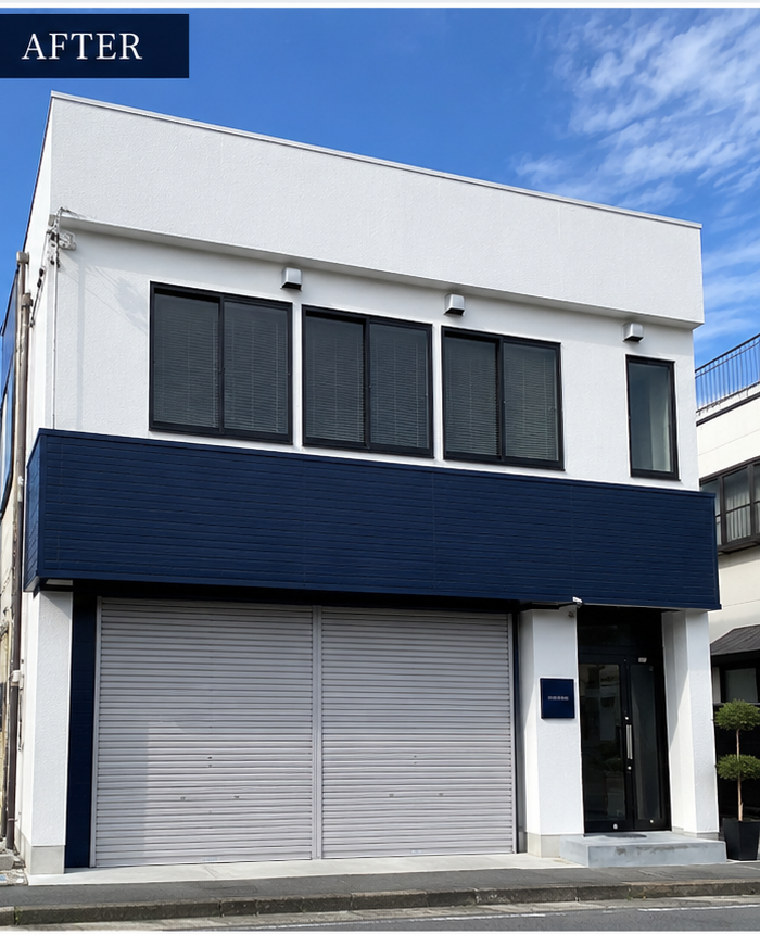 塗り替え後の店舗建物